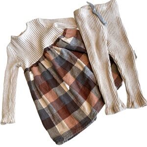 EUC Petit Indi Spain Knit Dress And Matching Ribbed Pants Size 24 Months